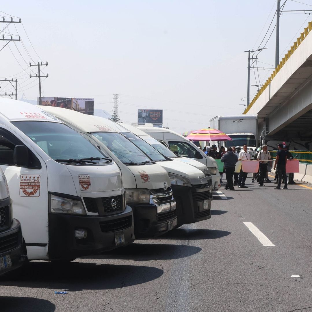 Protesta de transportistas en Edomex
